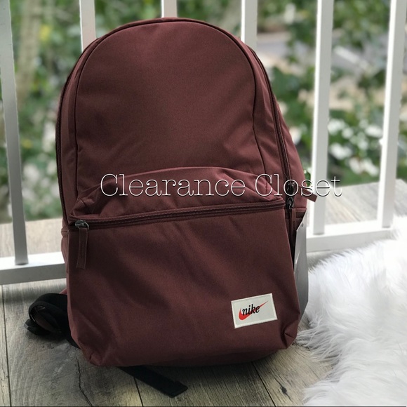NIKE HERITAGE BACKPACK-LABEL Dark Red - Picture 3 of 7